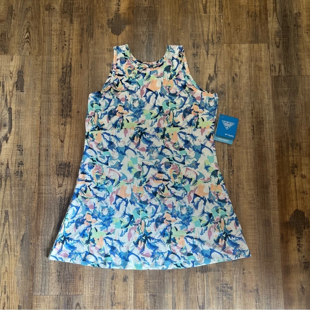 Columbia PFG Girls Midway Bay Multicolor Dress Keyhole Back Size XL (18/20) NWT